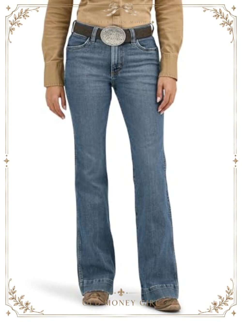 High Rise Trouser Jeans Wide Leg Retro Fit Casual Evening Outdoor